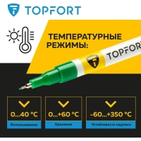Маркер лаковый Topfort Paint 1 мм зеленый