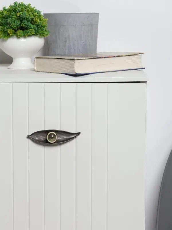 Ручка-кнопка CAPPIO RK134, мебельная, цвет графит/золото