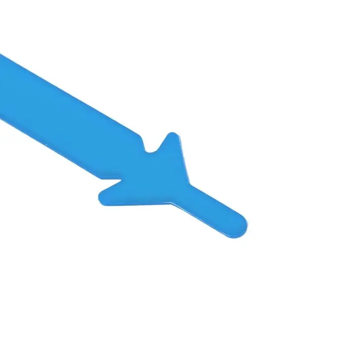 Набор шнурков для обуви, 6 шт., силиконовые, плоские, 13 мм, 9 см, голубой неоновый