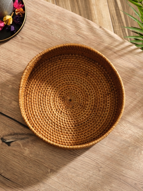 Корзина плетеная ротанг, 25х25х7 см