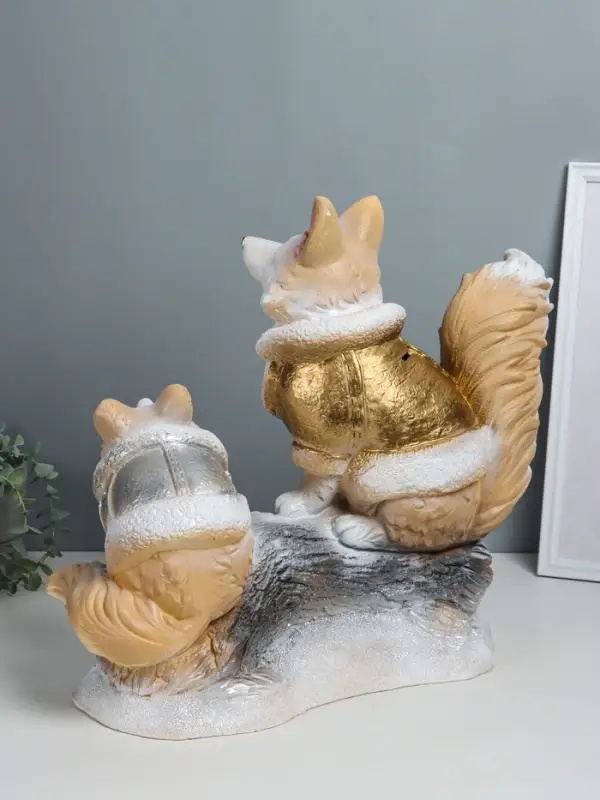 Копилка "Лисичка на бревне" 45х49х23 см