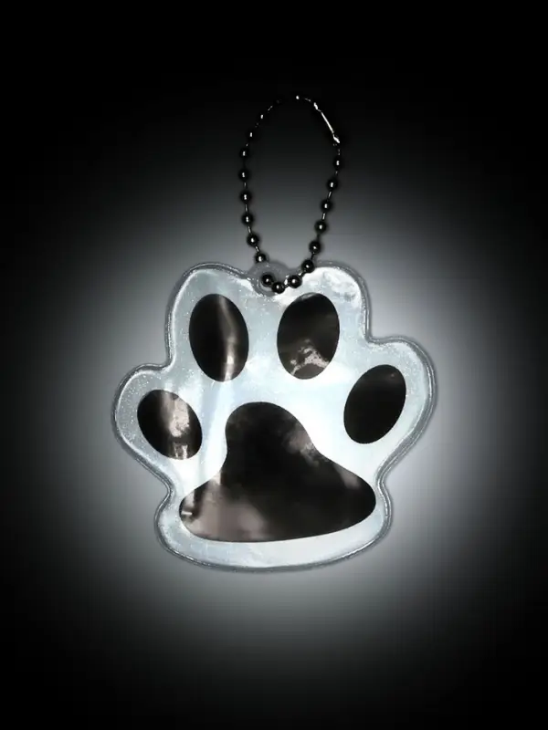 Светоотражающий элемент &laquo;Лапка&raquo;, двусторонний, 5.5&times;4.8 см, цвет белый