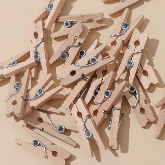 Прищепки Доляна, деревянные, 2.5&times;0.7 см, 24 шт.