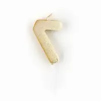 Свеча для торта, цифра, блестящая «7», золото, 9,5 х 4 см