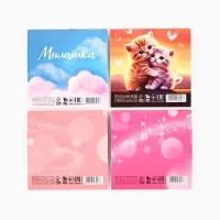 Блокнот 10х10см, 16 л. МИКС "Пушистики"