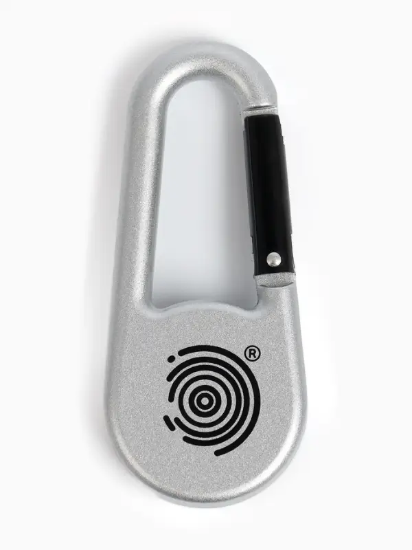 Компас с карабином C27 maclay, d=3 см, металлический, серебристый