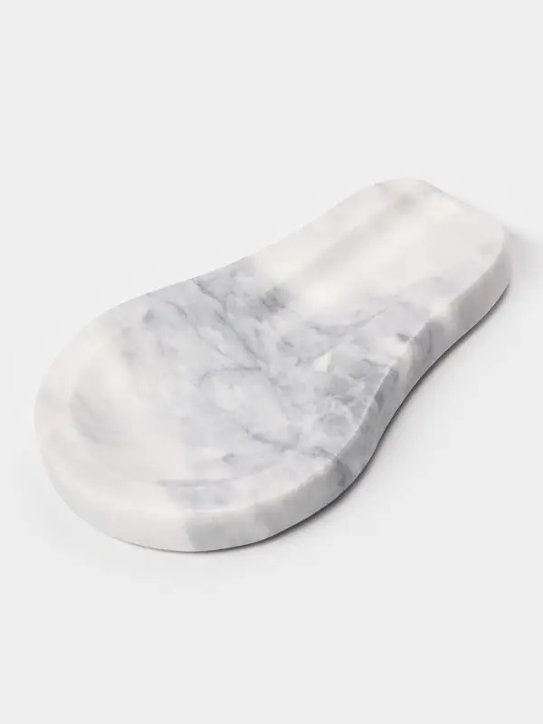 Подставка под ложку Magistro Marble, мрамор, белая