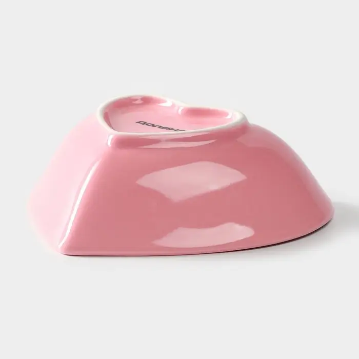 Салатник керамический Доляна «Сердце»,130 мл, 12,5×11,5 см, цвет розовый Салатник керамический Доляна «Сердце»,130 мл, 12,5×11,5 см, цвет розовый