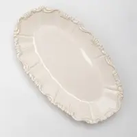 Блюдо сервировочное &laquo;Либерти&raquo;, 30&times;20&times;3 см, фарфор, молочное