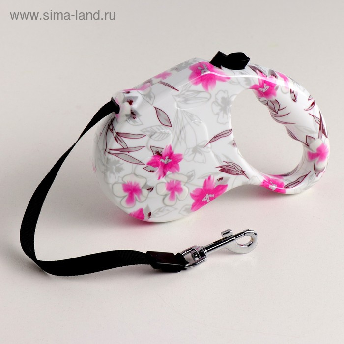 Рулетка  Рулетка "Лапа", 5 м, до 35 кг, принт цветы
