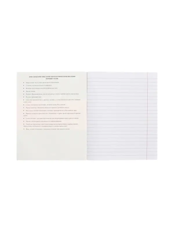 Тетрадь 48 листов в линию &laquo;Гармония&raquo; ЛИТЕРАТУРА, обложка мелованный картон, выборочный лак, с интерактивным справочником, блок офсет