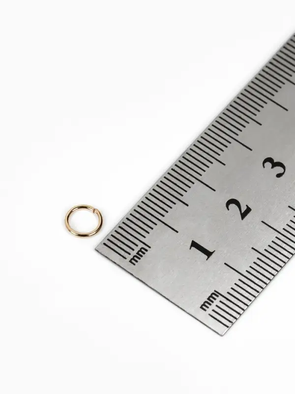 Кольцо соединительное 0.8&times;6 мм (набор 50 г, &plusmn; 570 шт.) СМ-976, цвет золото