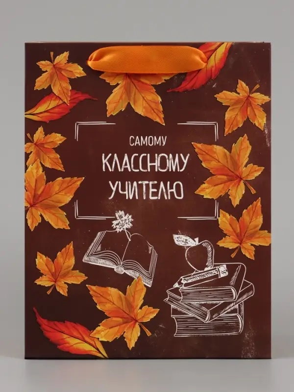 Пакет подарочный ламинированный, упаковка, &laquo;Классному учителю&raquo;, MS 18&times;23&times;10 см