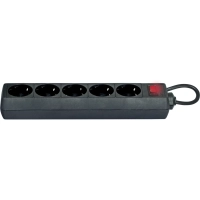 Сетевой фильтр Defender  ES 3 3 м, черный, 5 розеток(99485)