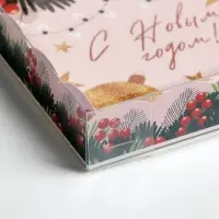Коробка для кондитерских изделий с пластиковой крышкой «Яркие истории», 15 х 15 х 3 см