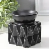 Аромалампа для эфирных масел &laquo;Грани. Куб&raquo;, чёрные, 8&times;8&times;9.5 см