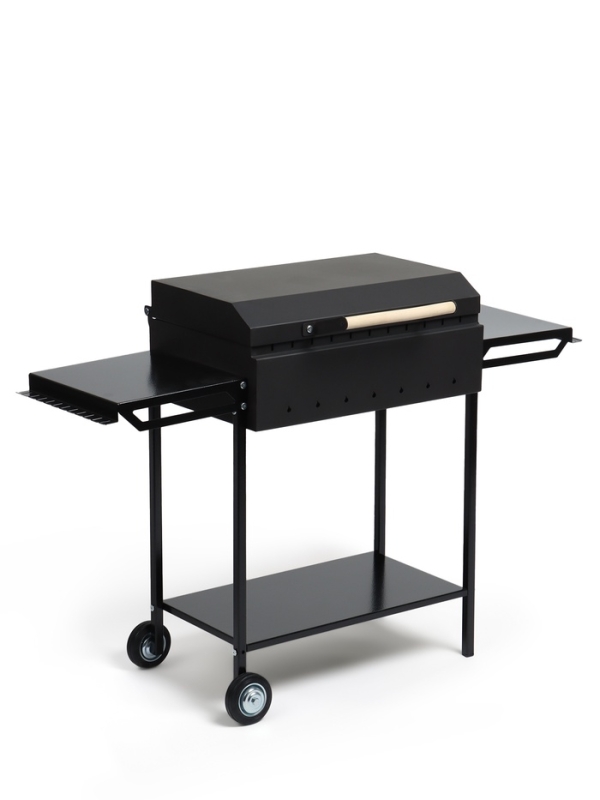 Мангал GrilMe, 35 х 115 х 83 см, сталь 2 мм, 2 полки, колёса