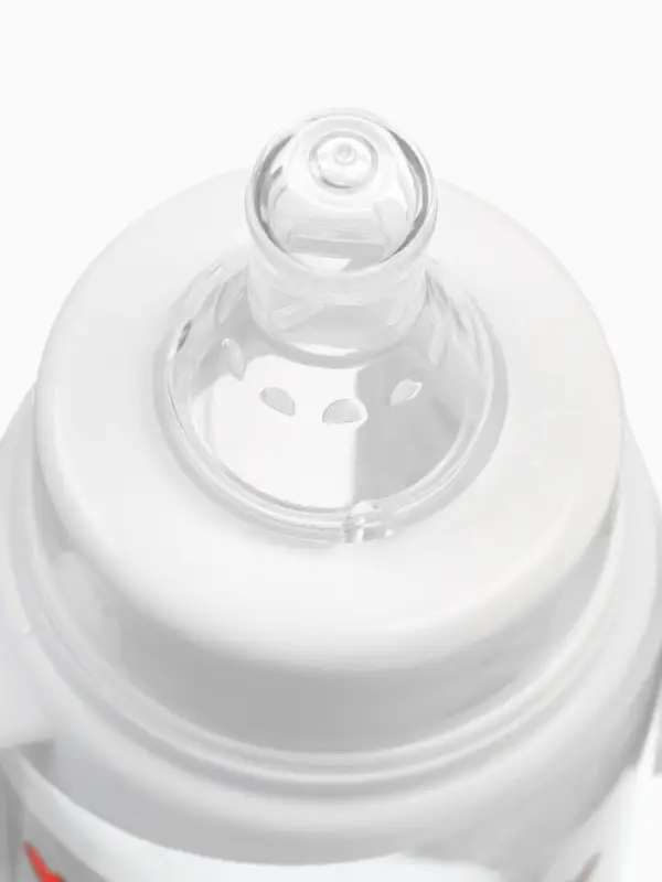 Бутылочка для кормления M&B &laquo;Люблю молоко&raquo;, классическое горло, с ручками, от 3 мес., 250 мл., белый