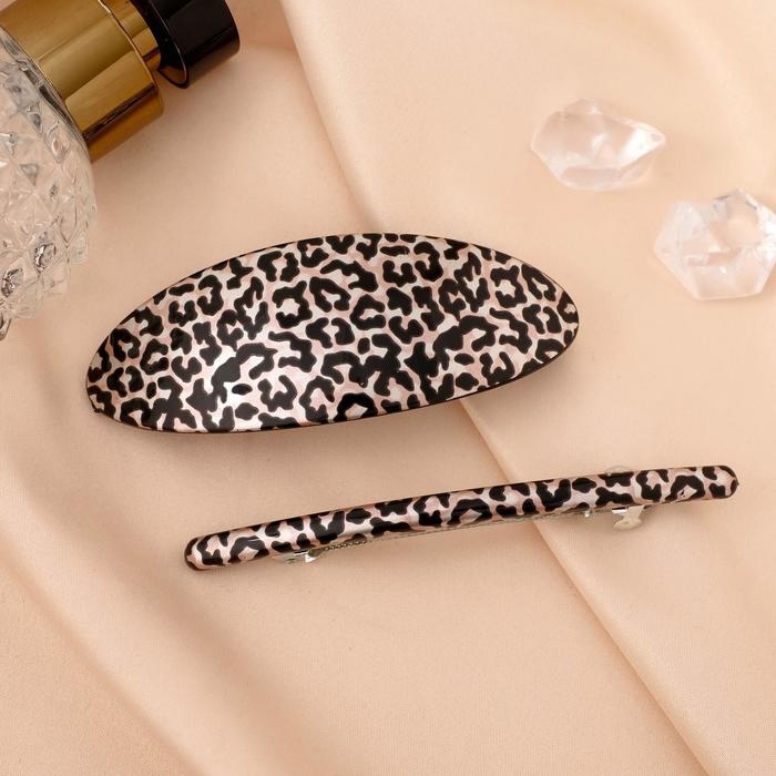 Заколка-автомат для волос Заколка-автомат для волос "Леопард" (набор 2 шт) 9 см и 9,5 см