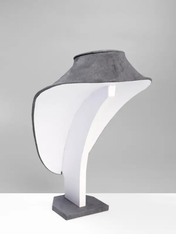 Бюст для украшений QF, 20&times;8&times;29 см, h=29 см, флок, серый графит