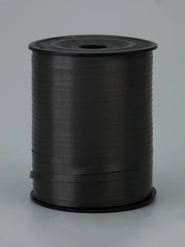 Лента для декора и подарков, черный, 0,5 см х 500 м