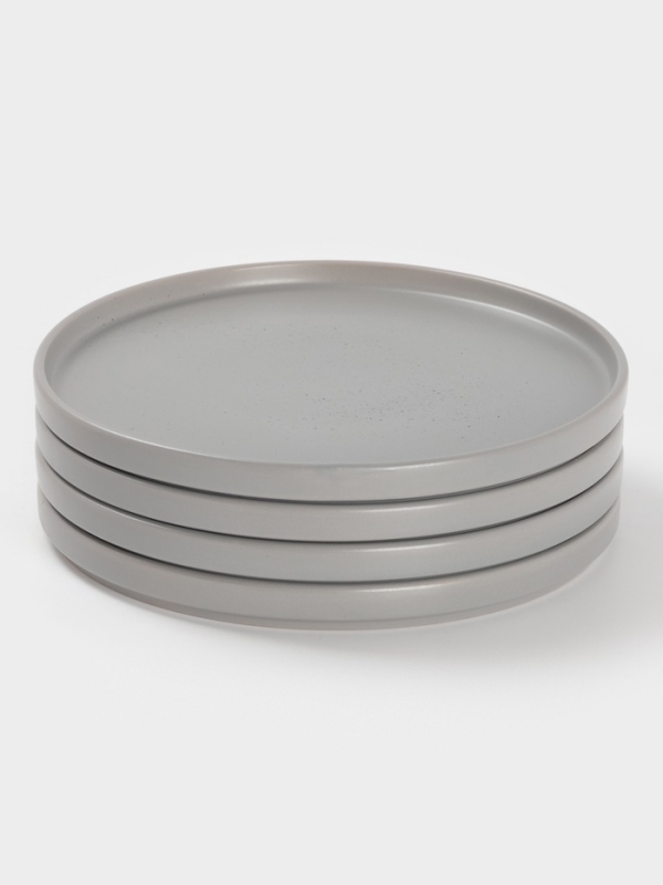 Набор тарелок Доляна «Гранит», 4 шт., d=26 см, керамика, серый Набор тарелок Доляна «Гранит», 4 шт., d=26 см, керамика, серый