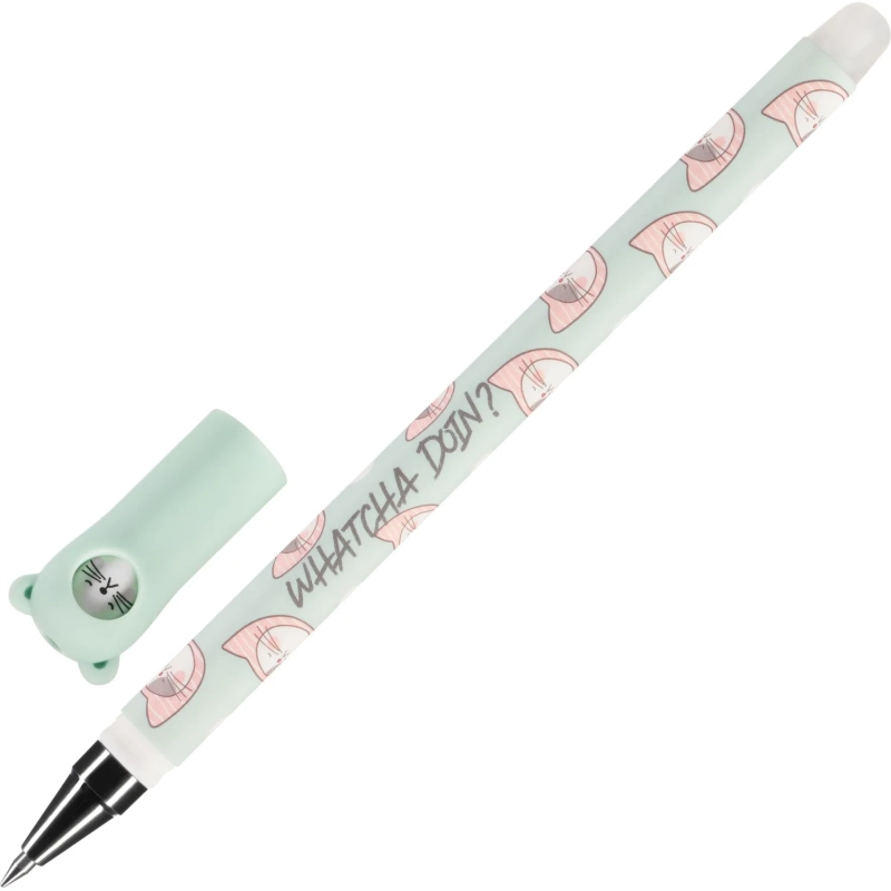 Ручка гелевая со стираем.черн.M&G So Many Cats,д.ш.0,5 мм,син,асс AKPC5277