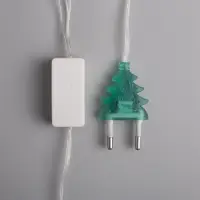 Гирлянда &laquo;Нить&raquo; 5 м с насадками &laquo;Шарики льда&raquo;, IP20, прозрачная нить, 20 LED, свечение мульти (RG/RB), мигание, 220 В