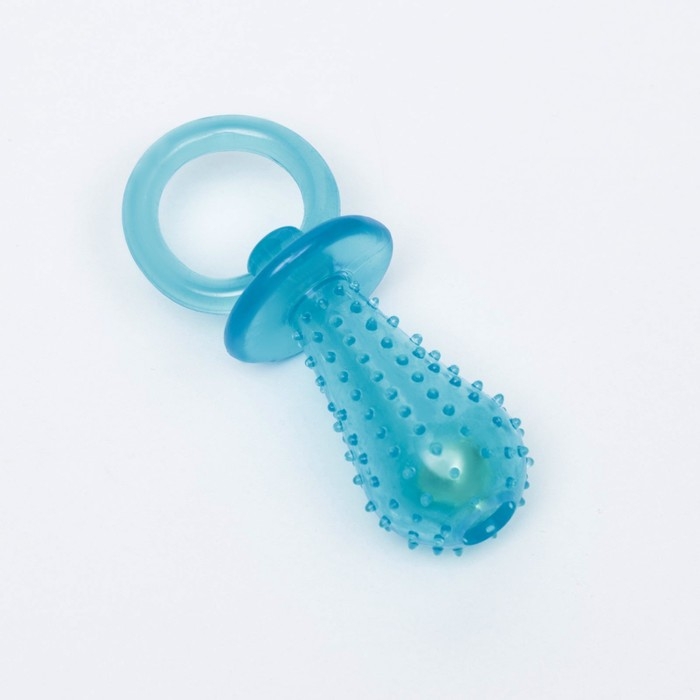 Игрушка жевательная Игрушка жевательная "Соска" прозрачная, PP, 9,5 см, синяя