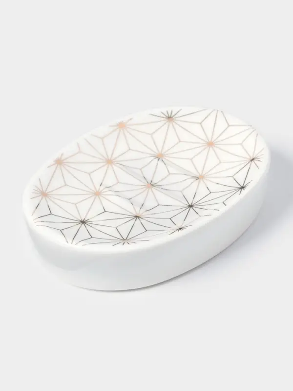 Набор аксессуаров для ванной комнаты Доляна &laquo;Андромеда&raquo;, 3 предмета, дозатор 250 мл, мыльница, стакан, белый