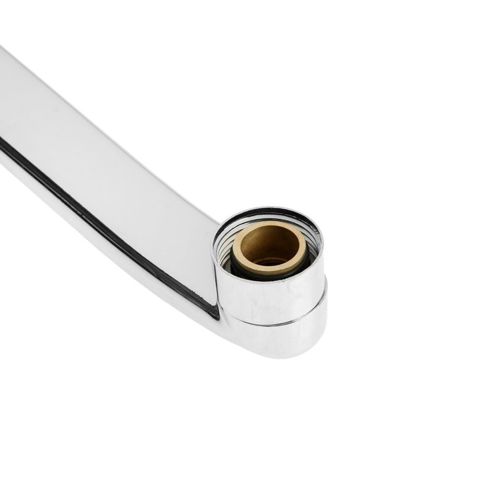 Излив для смесителя ZEIN, 3/4 Излив для смесителя ZEIN, 3/4", изогнутый, нерж. сталь, 20 см, аэратор пластик