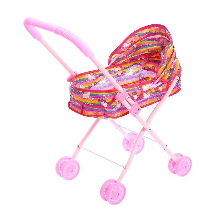 Коляска для кукол «Модная» универсальная, металлический каркас Коляска для кукол «Модная» универсальная, металлический каркас