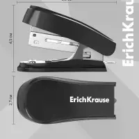 Степлер ErichKrause Clippy mini Classic, №24/6, 26/6, до 15 листов, чёрный