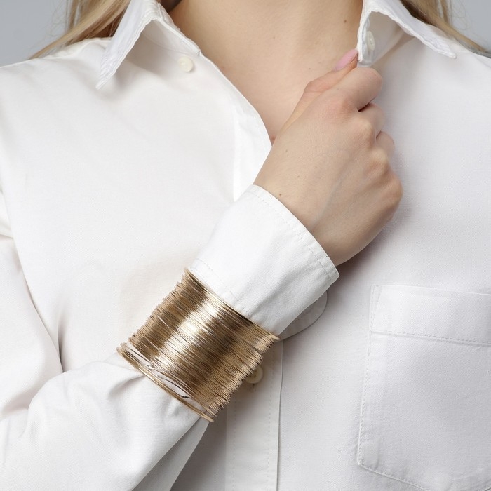 Браслет «Манжета» нити, цвет золото Браслет «Манжета» нити, цвет золото
