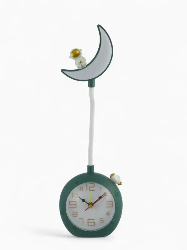 Часы - будильник &laquo;Полумесяц&raquo;, детские, подсветка, 2 режима, циферблат d=9 см, 9.8&times;31.5 см
