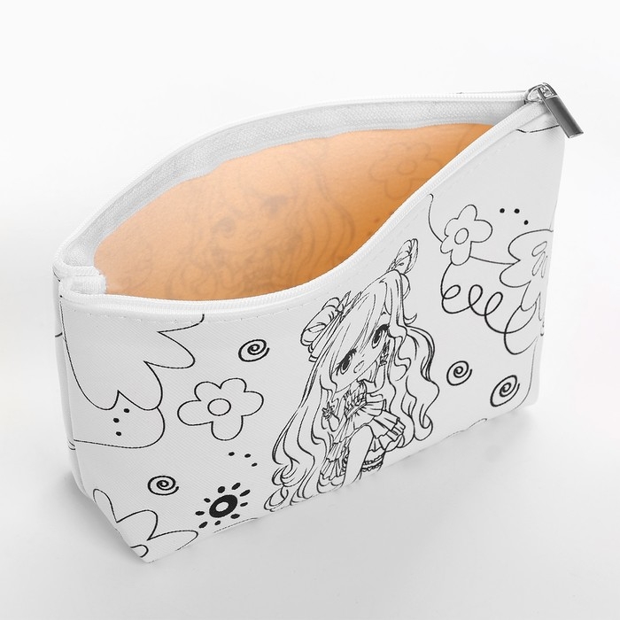 Косметичка-раскраска  Косметичка-раскраска "Аниме-девочка", 20 х 10 х 5 см