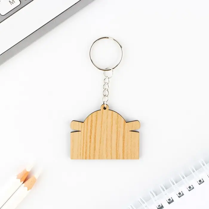 Брелок для ключей деревянный «При делах», 5 х 3,5 см