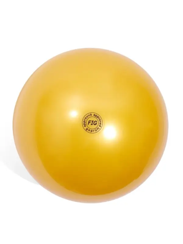 Мяч для художественной гимнастики Металлик, диаметр 19см, цвет желтый Мяч для художественной гимнастики Металлик, диаметр 19см, цвет желтый