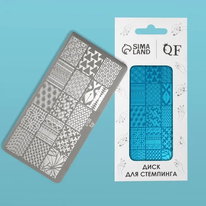 Пластина для стемпинга металлическая &laquo;Витраж&raquo;, 12&times;6 см