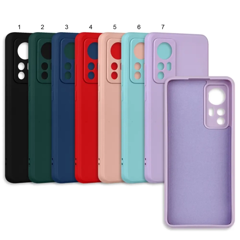 Чехол Xiaomi 12 цветной силикон Чехол Xiaomi 12 цветной силикон