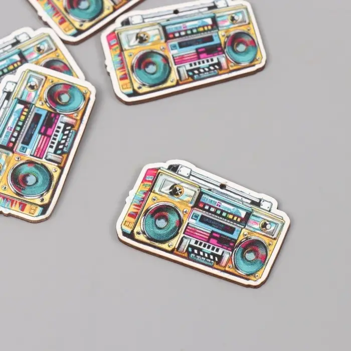 Декор для творчества дерево Декор для творчества дерево "Бумбокс" 2,9х4,5х0,3 см