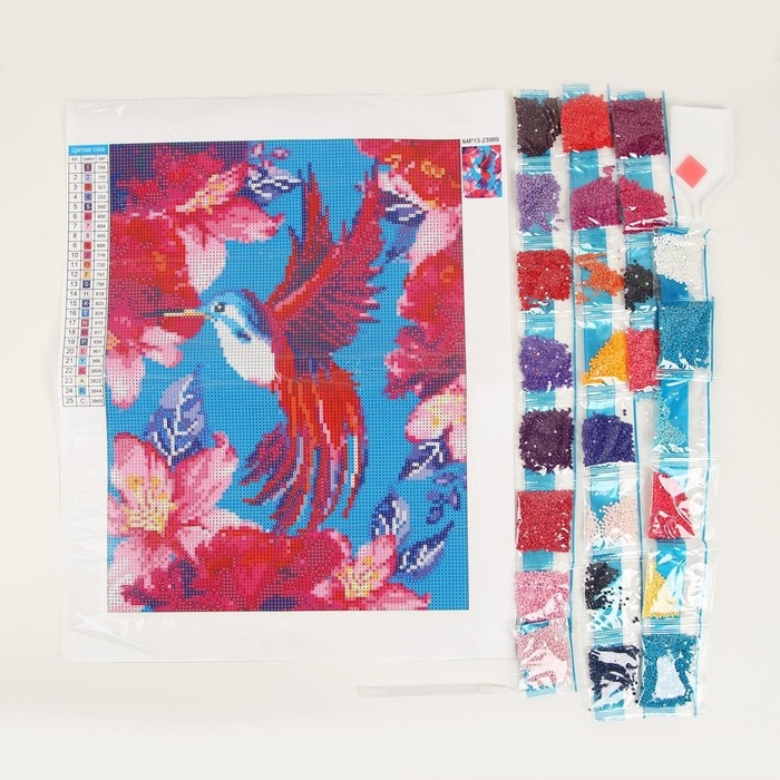 Алмазная мозаика с полным заполнением на холсте «Колибри», 30 х 40 см Алмазная мозаика с полным заполнением на холсте «Колибри», 30 х 40 см