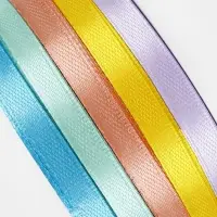 Атласная лента, набор 5 шт., 6 мм, 23&plusmn;1 м