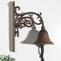 Колокол сувенирный чугун "Завитки - тонкие линии" 20х10,3х26 см