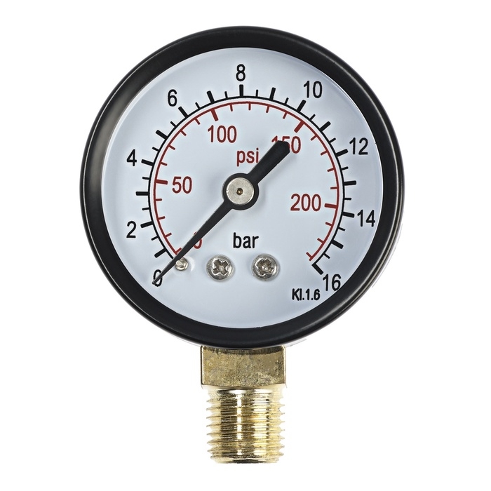 Манометр ZEIN, радиальный, диаметр корпуса 50 мм, 16 бар, 1/4 Манометр ZEIN, радиальный, диаметр корпуса 50 мм, 16 бар, 1/4"