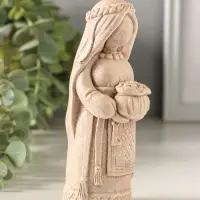 Статуэтка "Берегиня  денежная" 13х5 см, бежевый с эф. состаривания,гипс