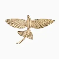 Брошь &laquo;Летучая рыба&raquo;, цвет золото