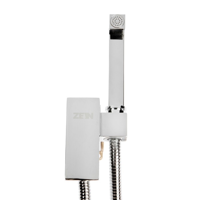 Смеситель с гигиеническим душем ZEIN, картридж керамика 35 мм, латунь, хром Смеситель с гигиеническим душем ZEIN, картридж керамика 35 мм, латунь, хром