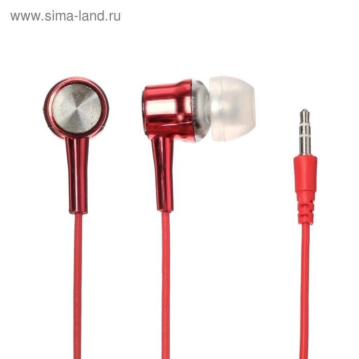 Наушники Luazon LN-3, вакуумные, красные Наушники Luazon LN-3, вакуумные, красные