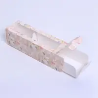 Коробка для макарун, кондитерская упаковка, «Цветочная», 18 х 5.5 х 5.5 см